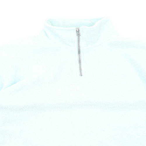 Visage Womens Blue Polyester Pullover Sweatshirt Size M Zip