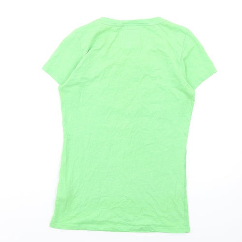 Diesel Womens Green Cotton Basic T-Shirt Size M Round Neck