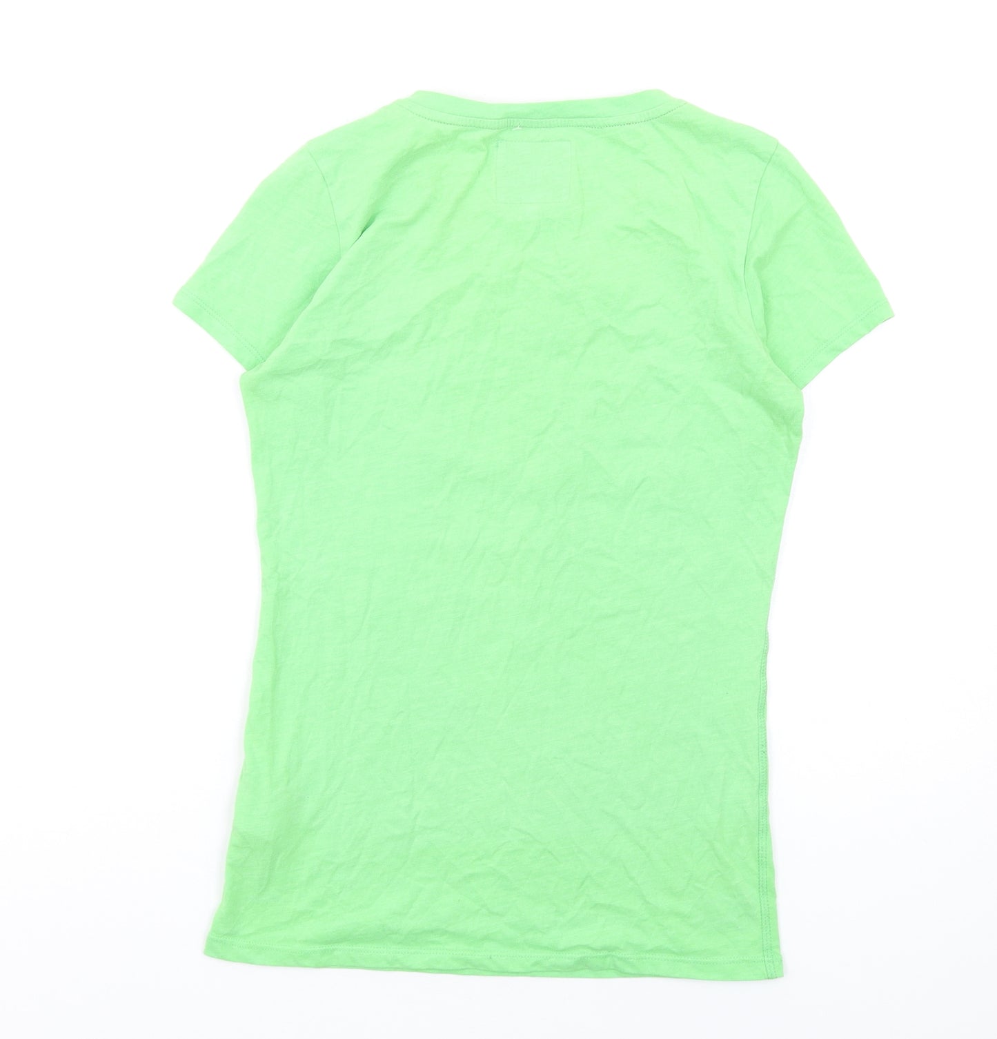 Diesel Womens Green Cotton Basic T-Shirt Size M Round Neck