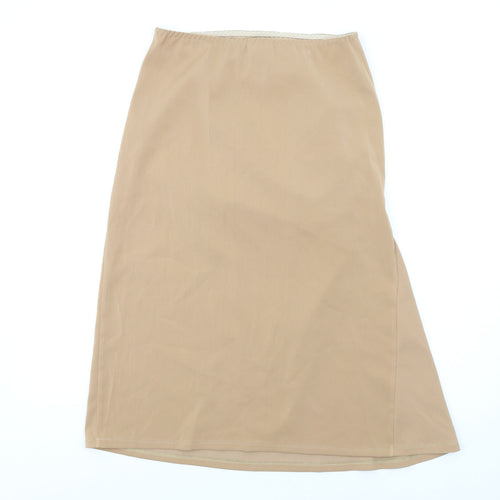 Baylis & Knight Womens Beige Polyester A-Line Skirt Size 14 - Ruched