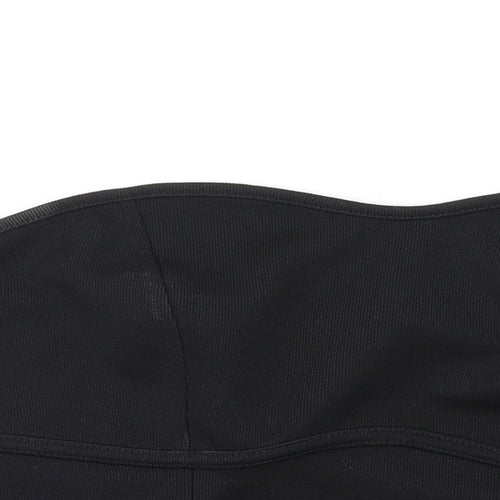 H&M Womens Black Polyester Cropped T-Shirt Size M Sweetheart