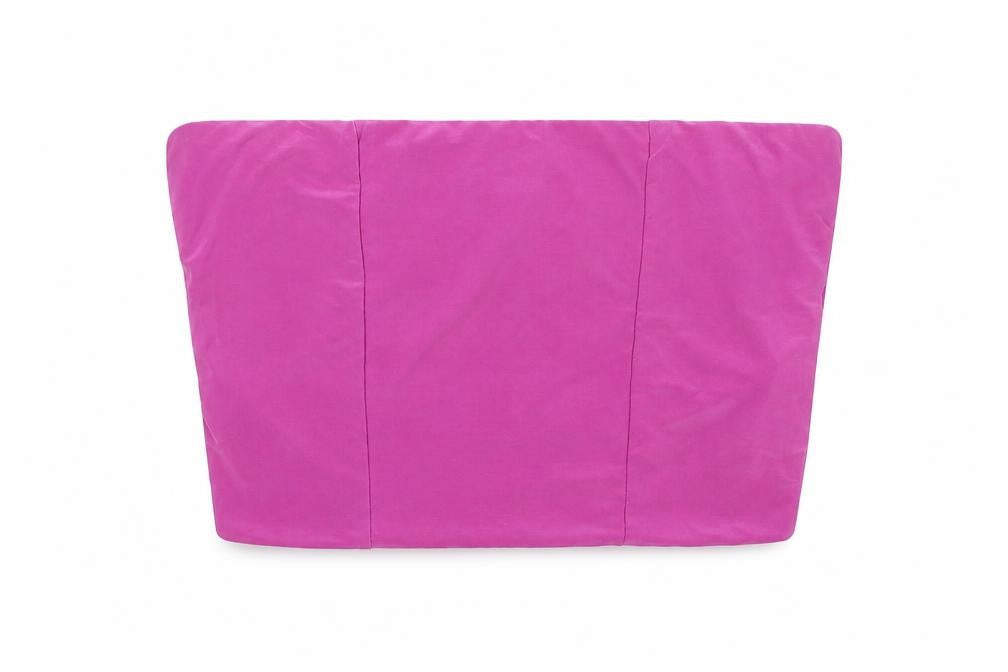Front view of PRETTYLITTLETHING women’s purple polyester cropped t-shirt, size UK 8, square neck