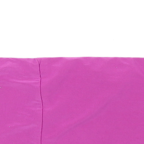 PRETTYLITTLETHING Womens Purple Polyester Cropped T-Shirt Size 8 Square Neck