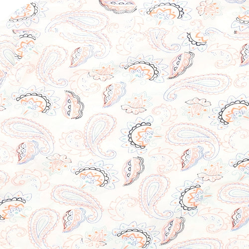 Exhibit Womens Multicoloured Paisley Polyester Basic Button-Up Size 12 Collared