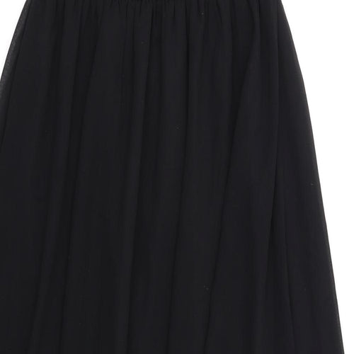 Quiz Womens Black Polyester Fit & Flare Size 10 Sweetheart Pullover - Sequins