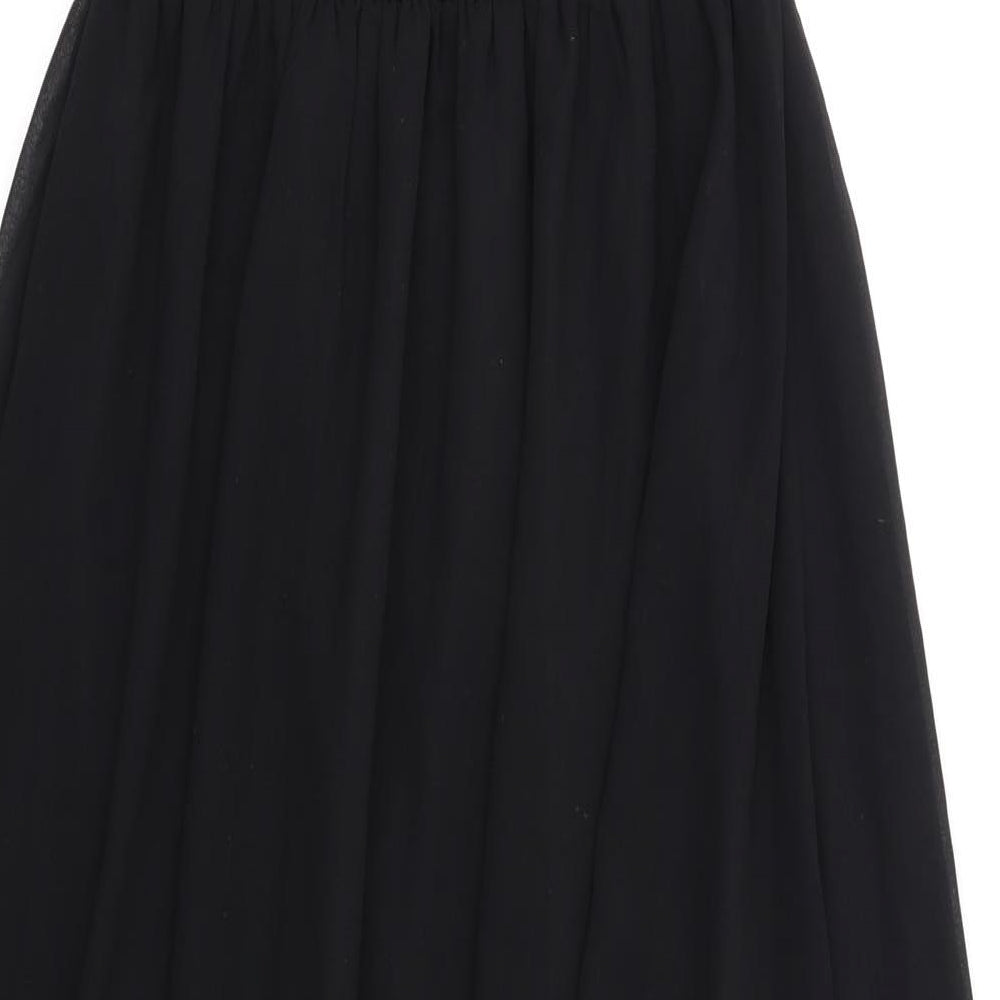 Quiz Womens Black Polyester Fit & Flare Size 10 Sweetheart Pullover - Sequins