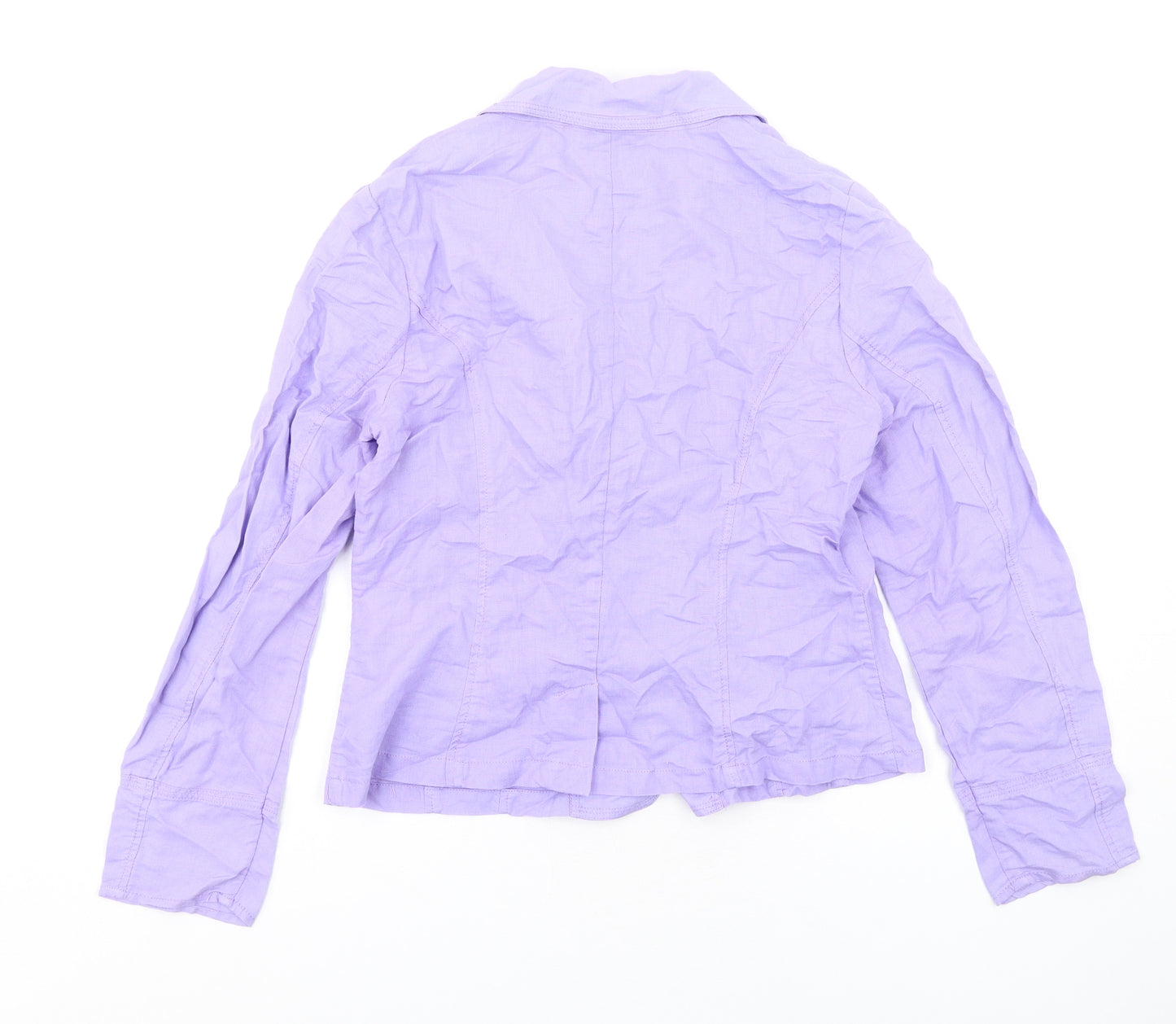 Passport Womens Purple Jacket Blazer Size 10 Button