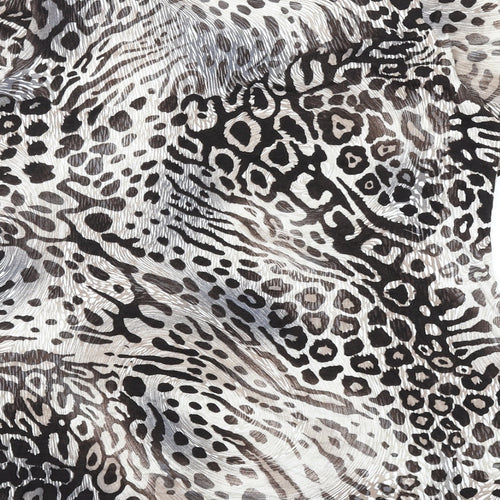 Canda Womens Beige Animal Print Viscose Basic T-Shirt Size S Round Neck - Leopard Print
