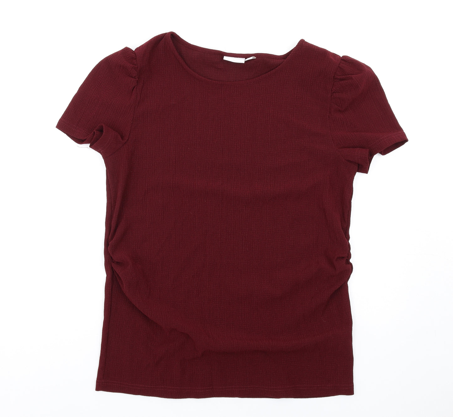 mamalicious Womens Red Polyester Basic T-Shirt Size XL Round Neck