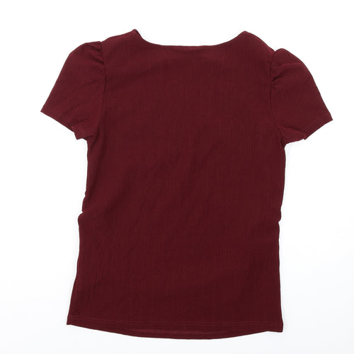 mamalicious Womens Red Polyester Basic T-Shirt Size XL Round Neck