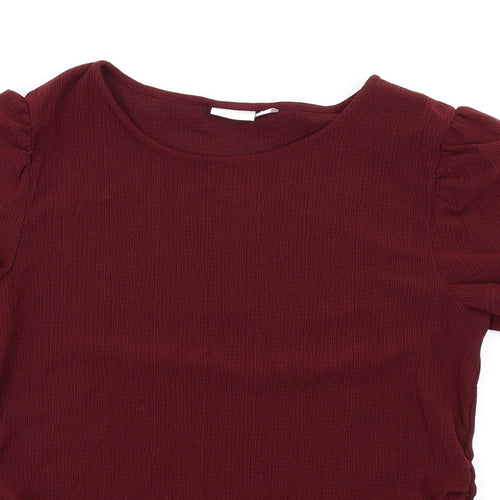 mamalicious Womens Red Polyester Basic T-Shirt Size XL Round Neck