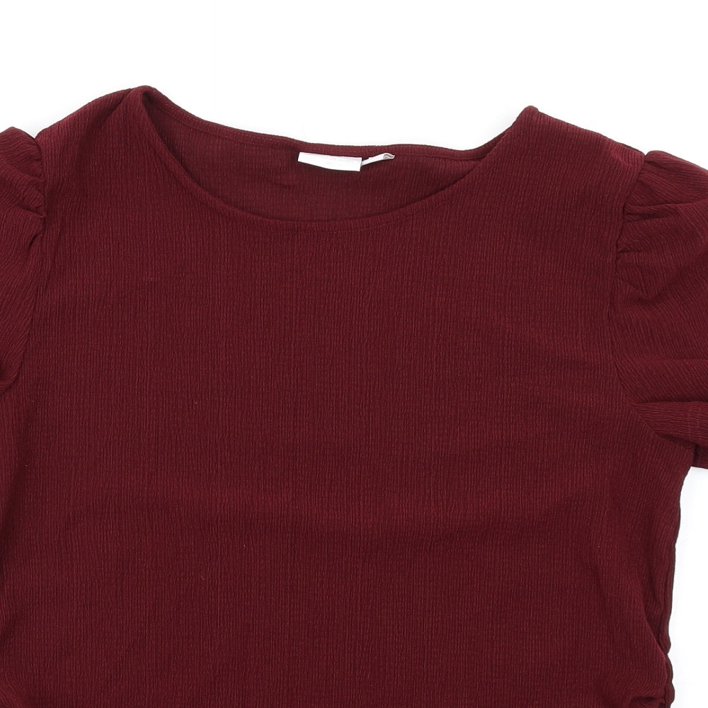 mamalicious Womens Red Polyester Basic T-Shirt Size XL Round Neck