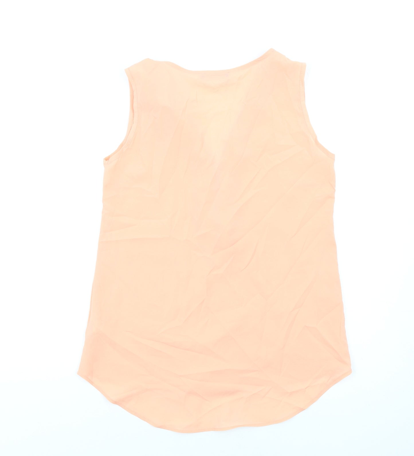 Select Womens Pink Polyester Basic Tank Size 12 V-Neck