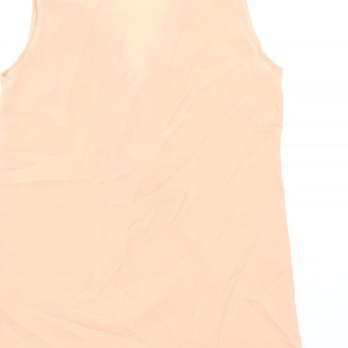 Select Womens Pink Polyester Basic Tank Size 12 V-Neck