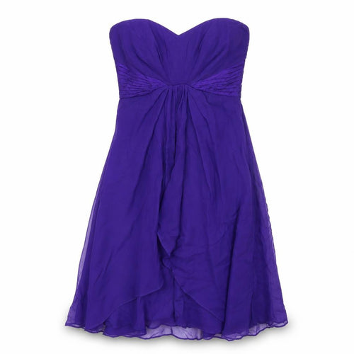 Coast Womens Purple Silk A-Line Size 8 Sweetheart Zip