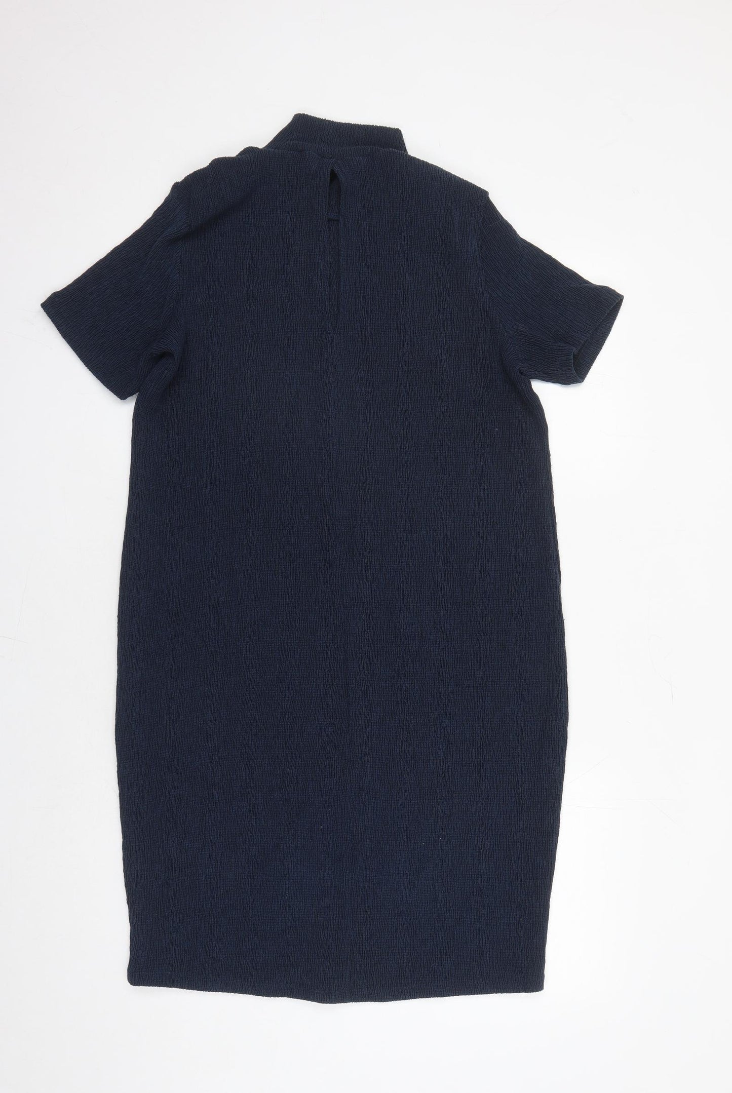 Marks and Spencer Womens Blue Polyester A-Line Size 16 Mock Neck Pullover