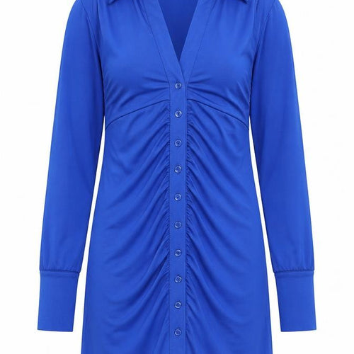 Urban Outfitters Womens Blue Polyester Shirt Dress Size XS Collared Button