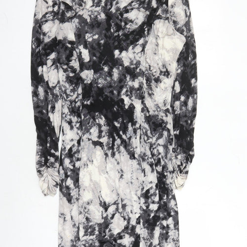 Ghost London Womens Black Geometric Viscose A-Line Size 18 Round Neck Pullover - Keyhole Neckline
