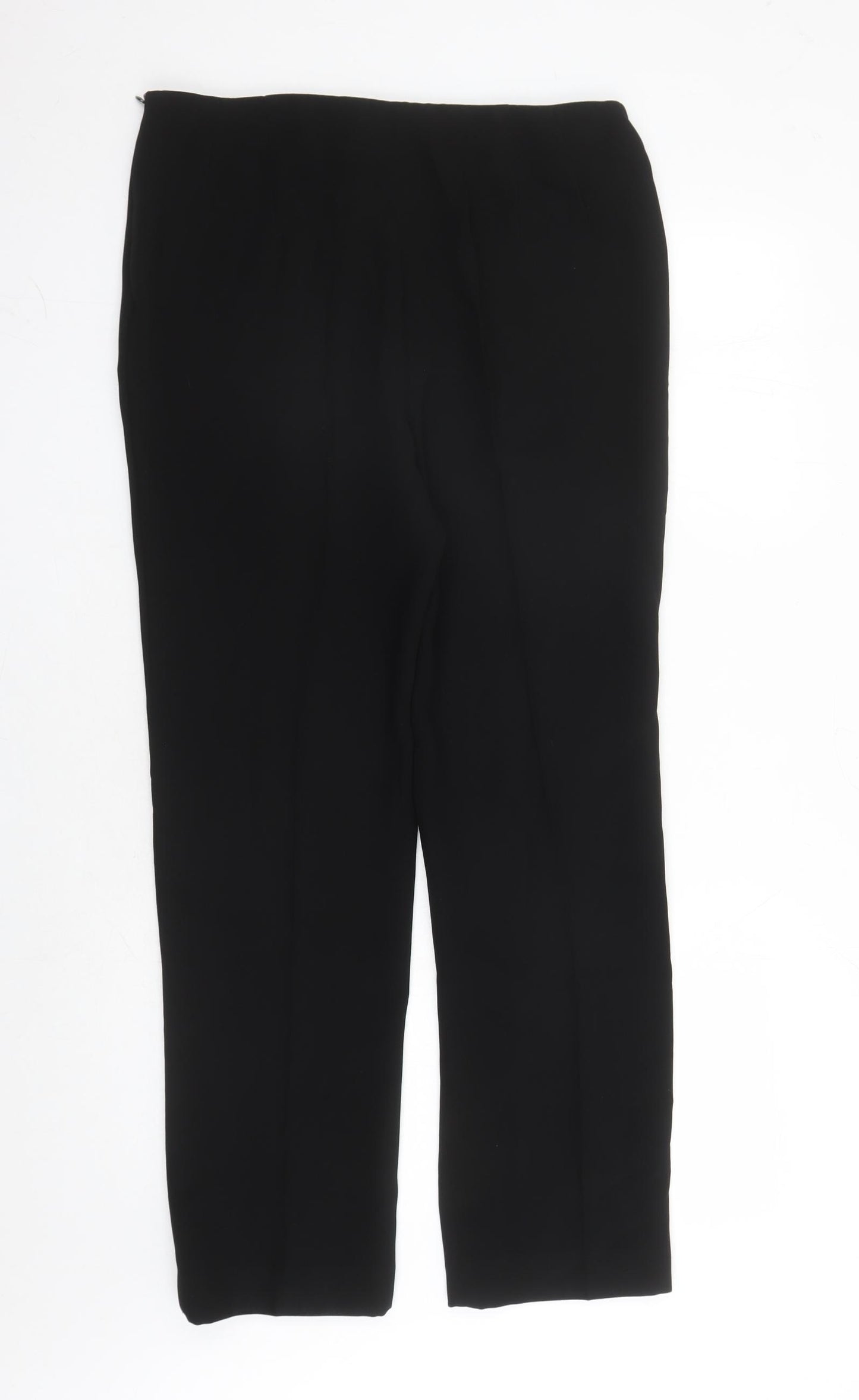 Minuet Womens Black Polyester Trousers Size 14 L30 in Regular Zip