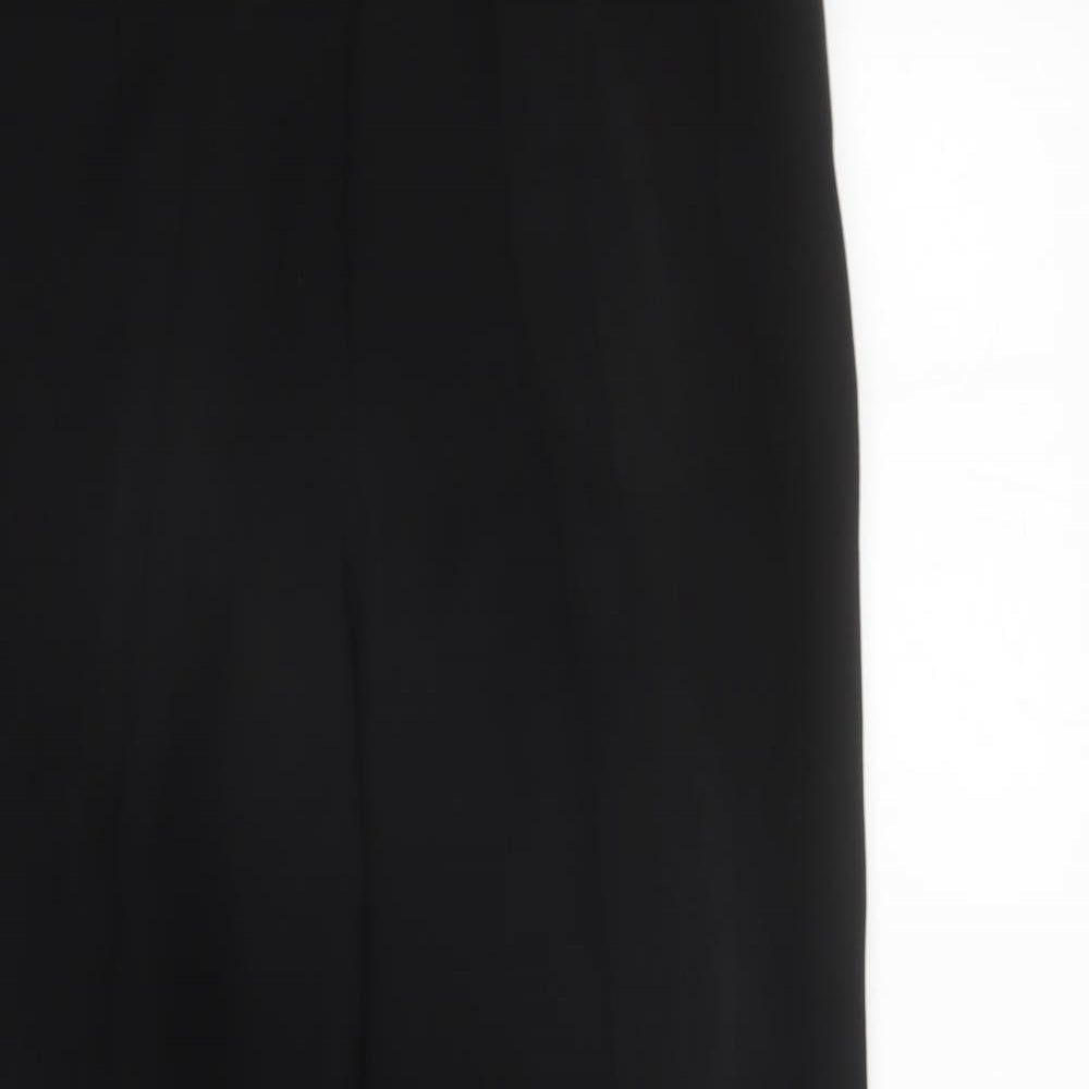 Minuet Womens Black Polyester Trousers Size 14 L30 in Regular Zip