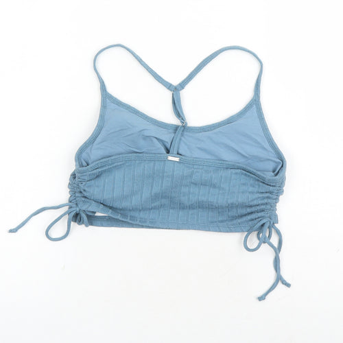 Gilly Hicks Womens Blue Cotton Cropped Tank Size M Round Neck - Built In Support