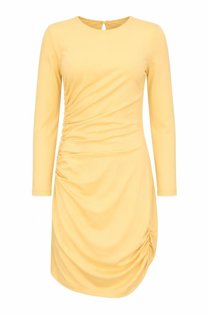 Zara Womens Orange Polyester Bodycon Size XS Round Neck Zip - Neon Orange