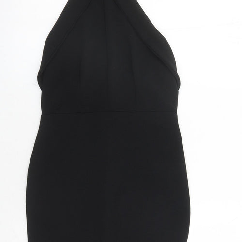 Bella London Womens Black Polyester Bodycon Size 10 Halter Pullover
