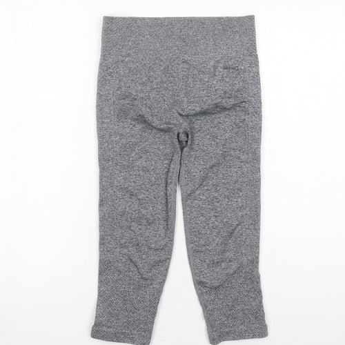 USA Pro Womens Grey Polyamide Capri Leggings Size 8 L16 in Regular