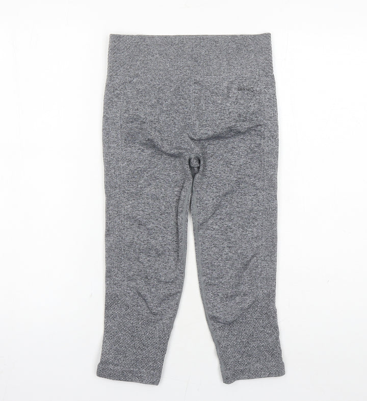 USA Pro Womens Grey Polyamide Capri Leggings Size 8 L16 in Regular