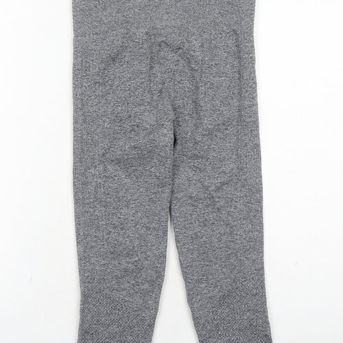USA Pro Womens Grey Polyamide Capri Leggings Size 8 L16 in Regular