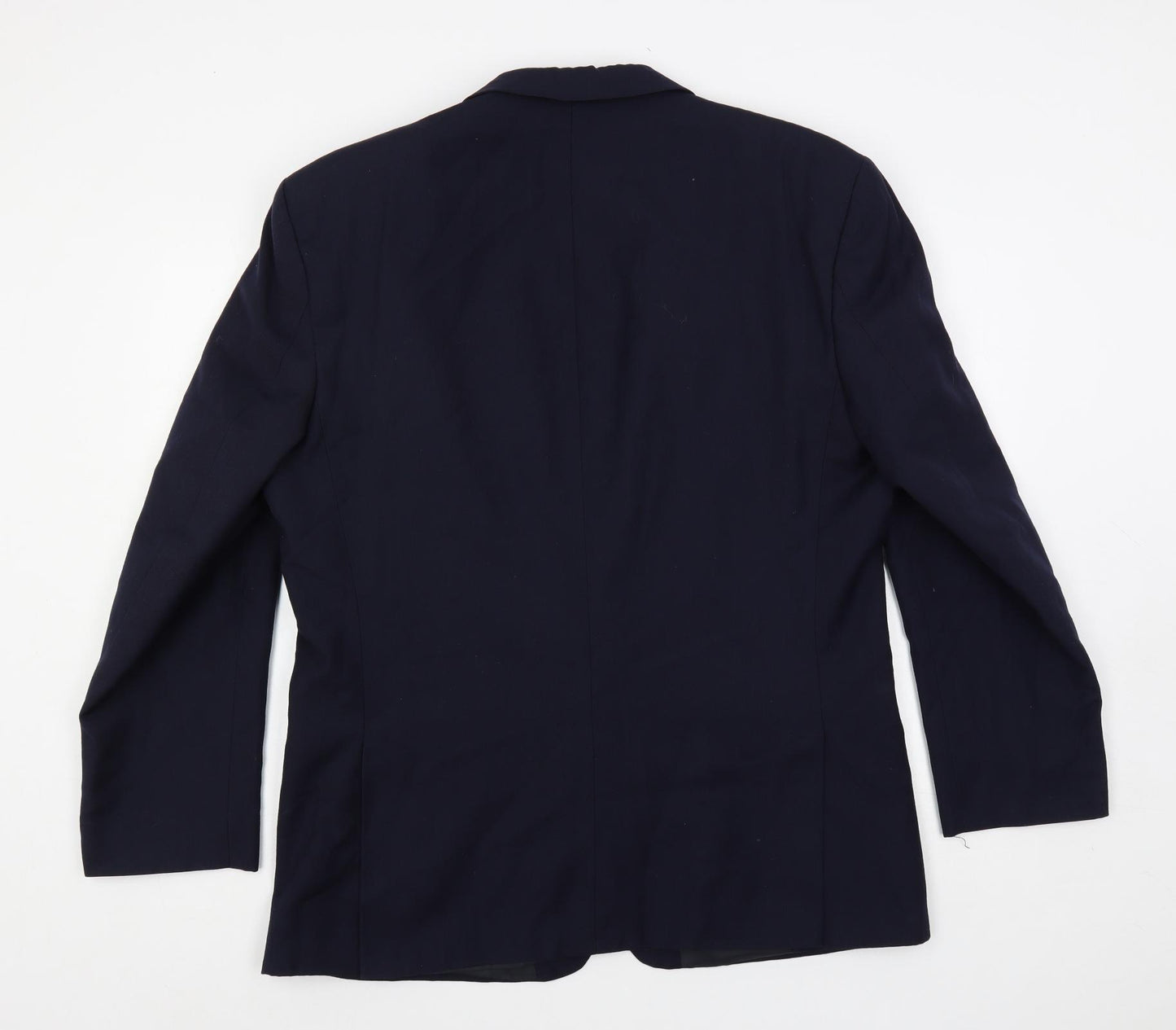Made In England Mens Blue Polyester Jacket Suit Jacket Size 42 Regular