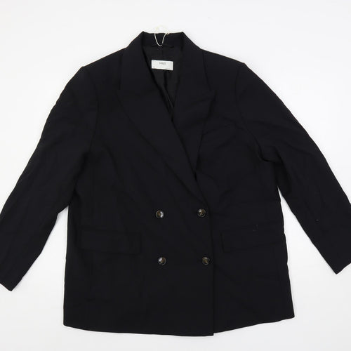 Marks and Spencer Womens Black Jacket Blazer Size 18 Button