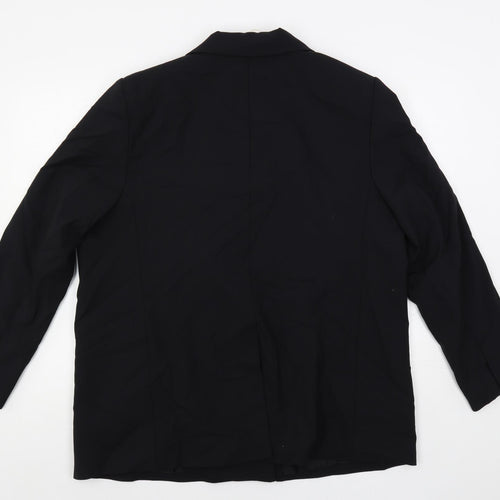 Marks and Spencer Womens Black Jacket Blazer Size 18 Button