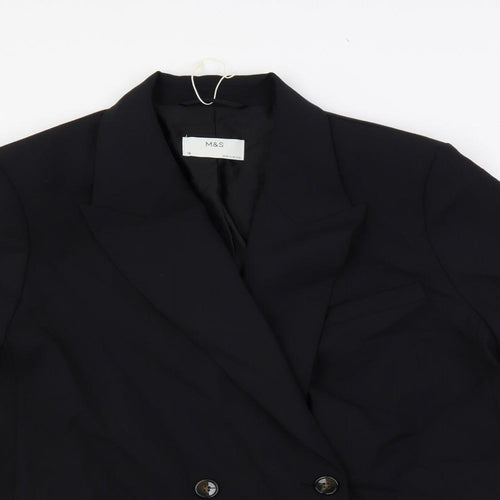 Marks and Spencer Womens Black Jacket Blazer Size 18 Button