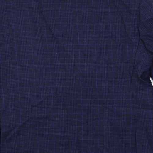 Marks and Spencer Mens Blue Plaid Wool Jacket Suit Jacket Size 40 Regular