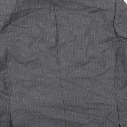 Dunn & Co Mens Grey Striped Wool Jacket Suit Jacket Size 46 Regular