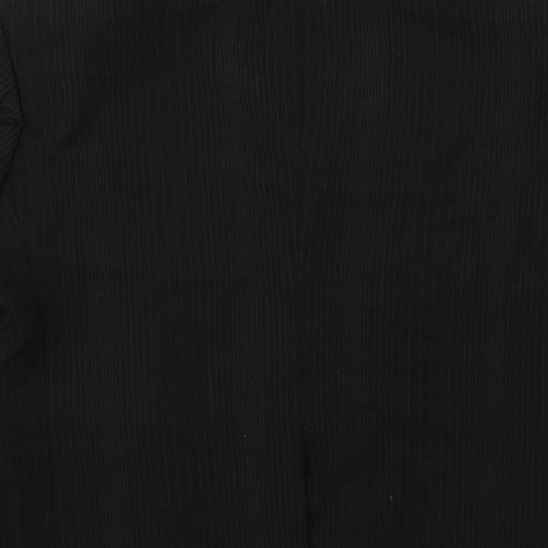 Tom English Mens Black Striped Wool Jacket Suit Jacket Size 38 Regular