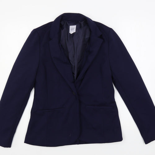 Gap Womens Blue Jacket Blazer Size 6 Button