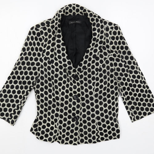 Alex & Co. Womens Black Polka Dot Jacket Blazer Size 10 Button