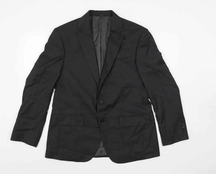 Marks and Spencer Mens Grey Polyester Jacket Suit Jacket Size 40 Regular