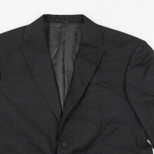 Marks and Spencer Mens Grey Polyester Jacket Suit Jacket Size 40 Regular