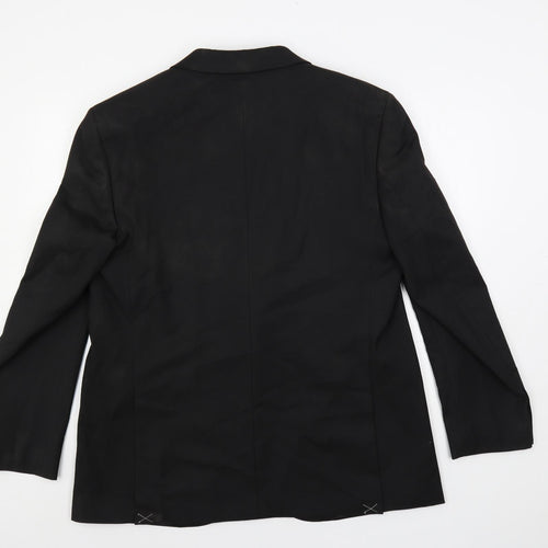 Marks and Spencer Mens Black Polyester Jacket Suit Jacket Size 44 Regular