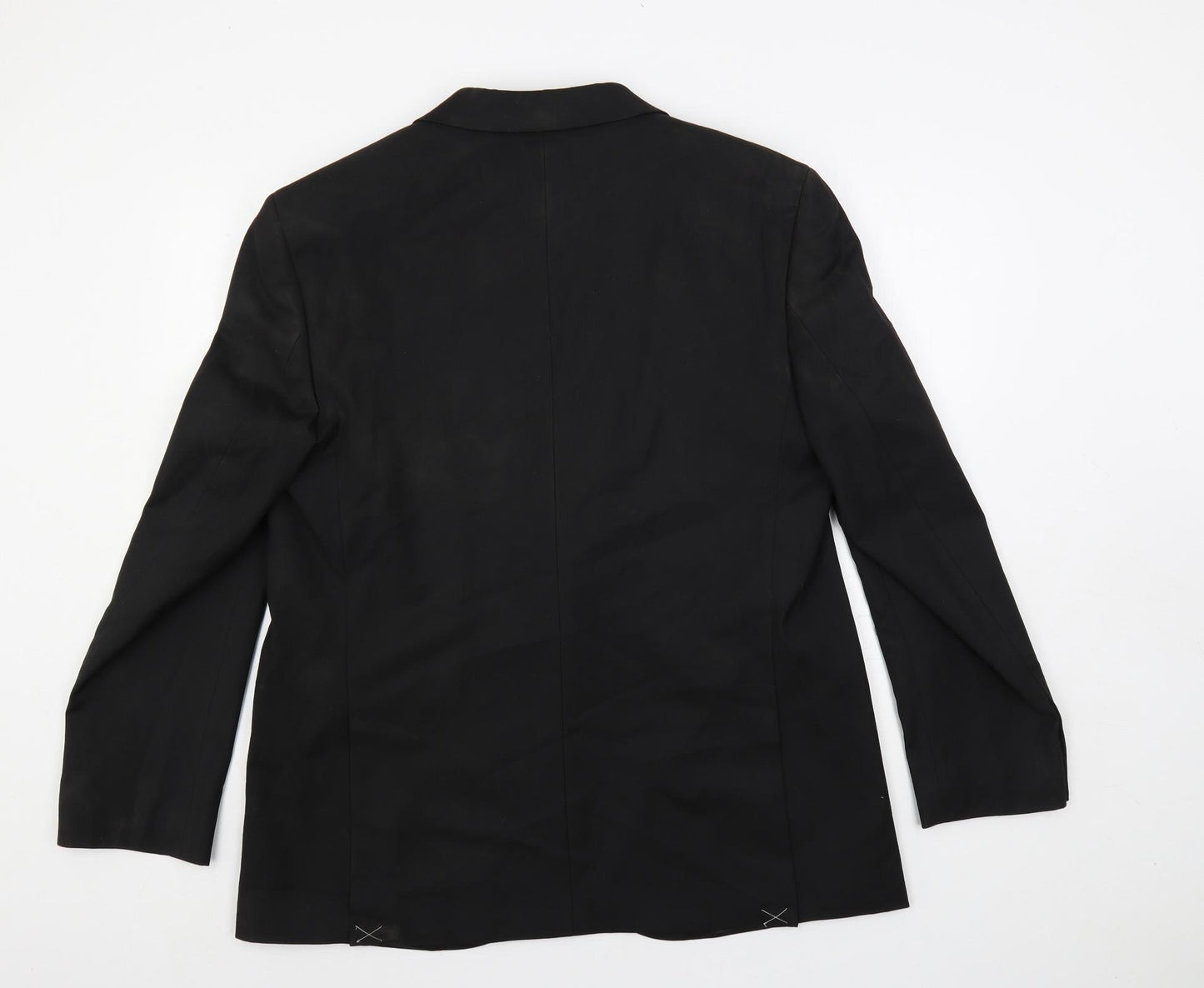 Marks and Spencer Mens Black Polyester Jacket Suit Jacket Size 44 Regular