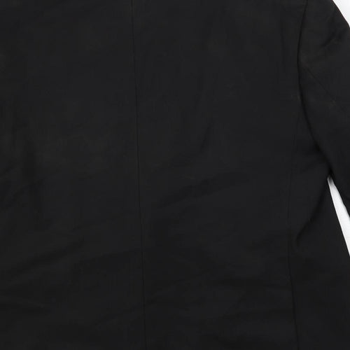 Marks and Spencer Mens Black Polyester Jacket Suit Jacket Size 44 Regular