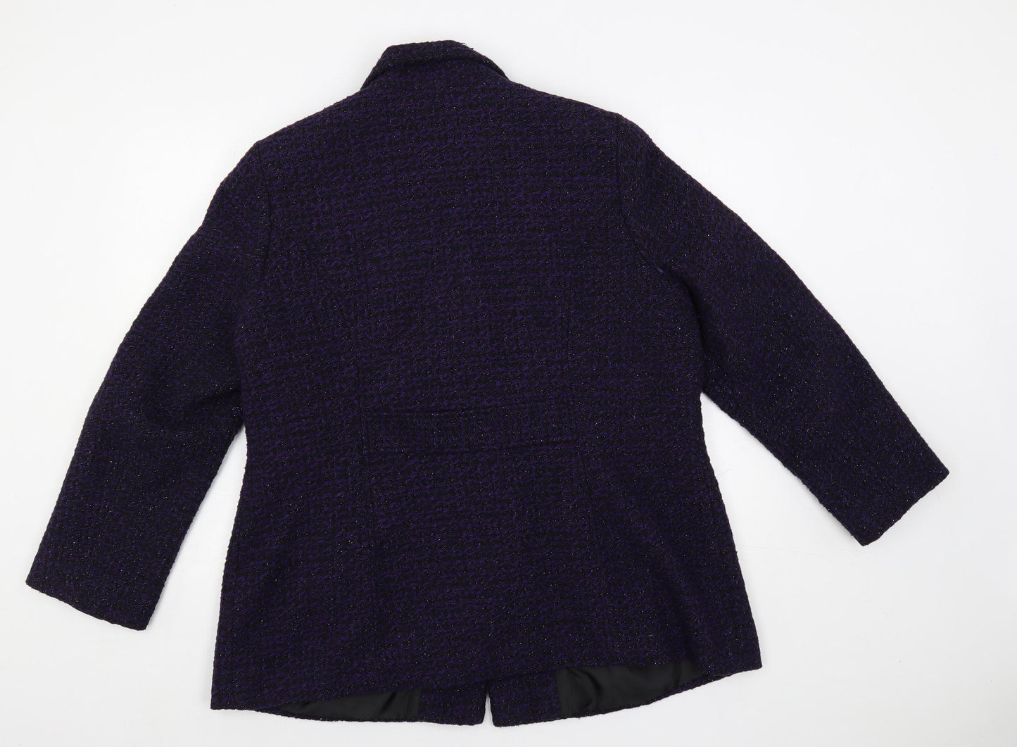 Classic Womens Purple Overcoat Coat Size 18 Button
