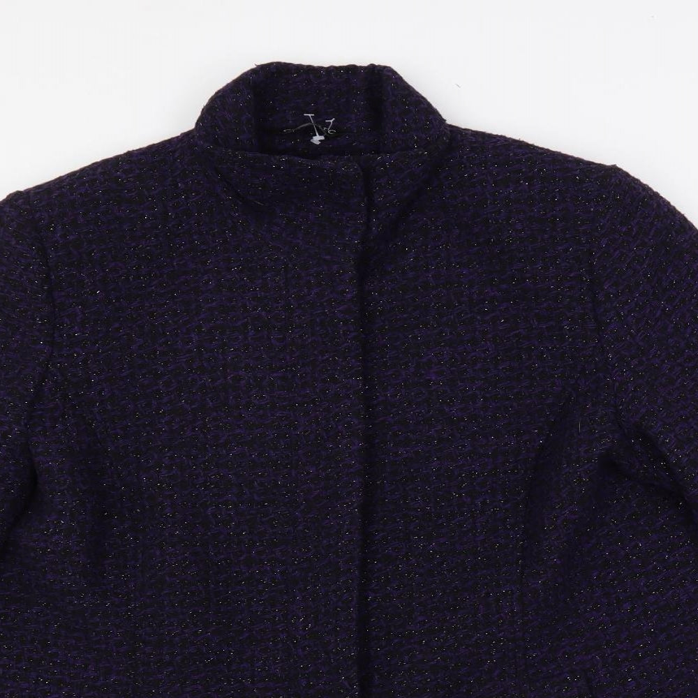 Classic Womens Purple Overcoat Coat Size 18 Button