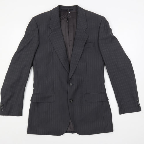 Weidenmann Mens Grey Striped Wool Jacket Suit Jacket Size 38 Regular