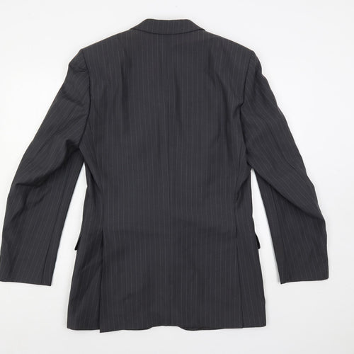 Weidenmann Mens Grey Striped Wool Jacket Suit Jacket Size 38 Regular