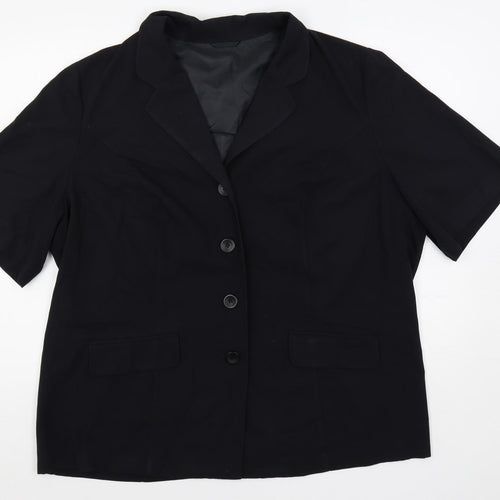 essence Womens Blue Jacket Blazer Size 24 Button
