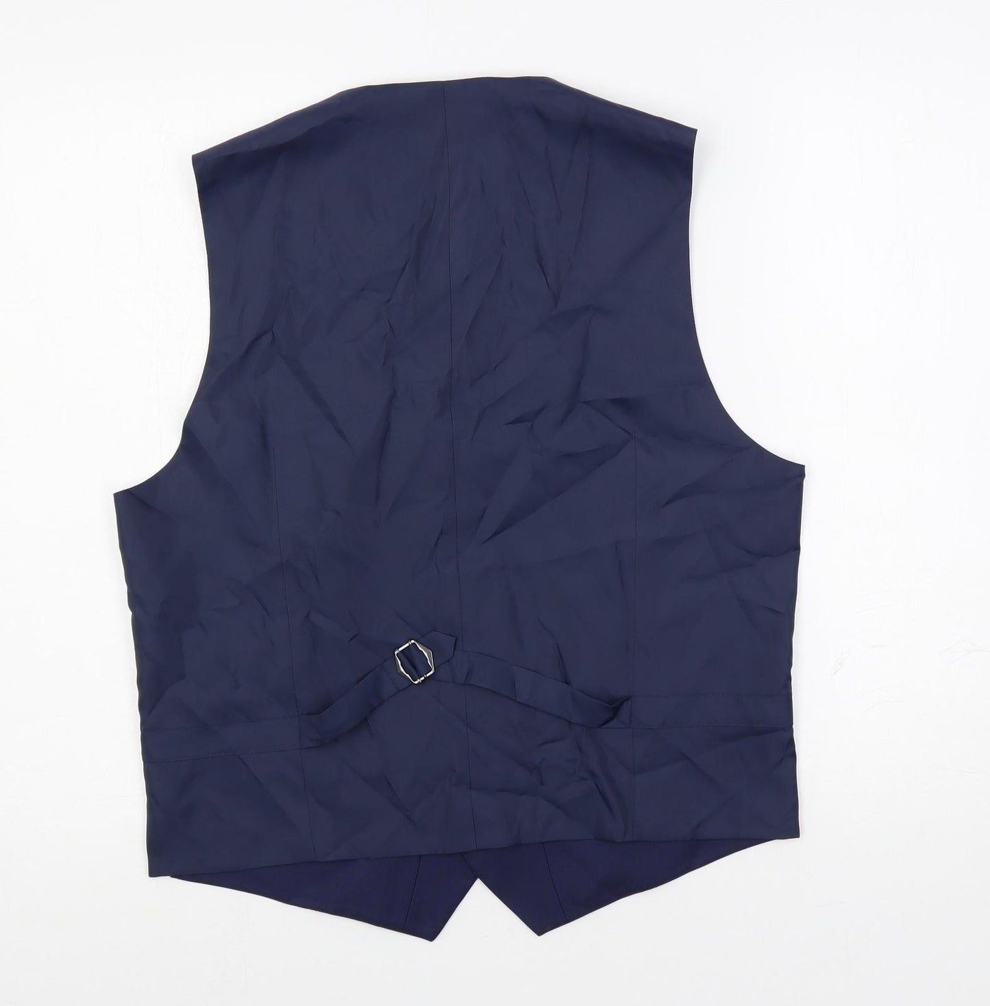 Marks and Spencer Mens Blue Polyester Jacket Suit Waistcoat Size 40 Regular